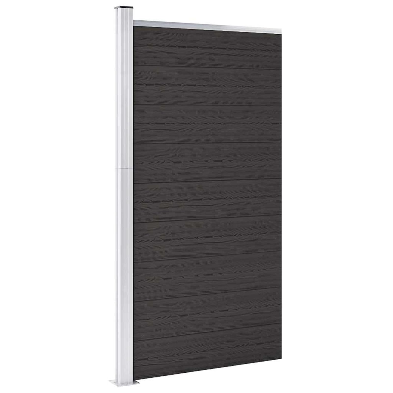 Gecheer Zaunelement WPC 95x186 cm Schwarz, WPC Zaun Sichtschutzzaun Windschutzzaun Gartenzaun für Terrasse Balkon Sitzbereich148979