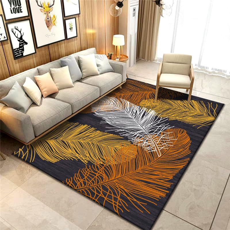 Tapis salon et entrée plumes pour égayer votre décoration intérieure