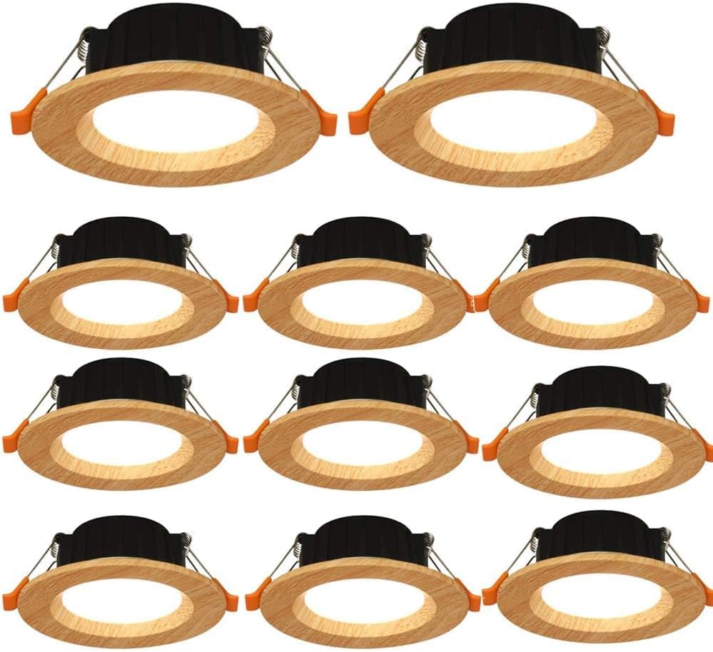 Bois rond encastré downlight LED 7w pour remplacer vos vieux spots halogènes énergivores