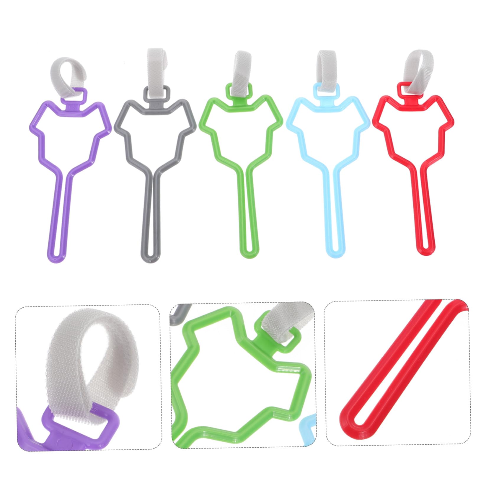 Abaodam 5 pièces Distributeur Sacs Déjections Chien avec Clip Fixation pour Laisse Support Multi-usage Couleurs Assorties Rouge Bleu Vert Gris