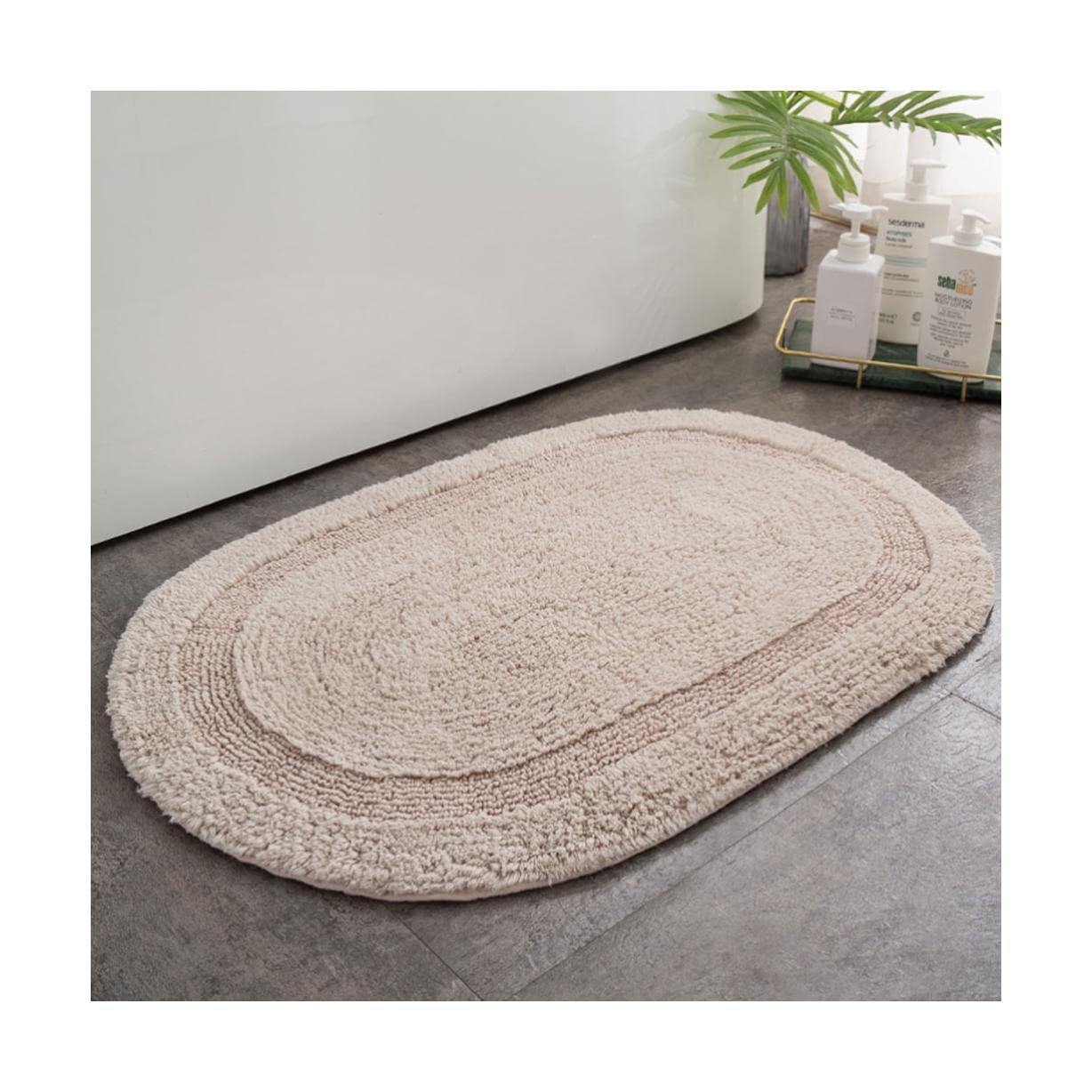 Squisito Tappeto per interni in cotone Rettangolare Tappeto antiscivolo facile da pulire Tappeto a pelo corto in morbido peluche Tappeto per camera da letto Cucina Comodo