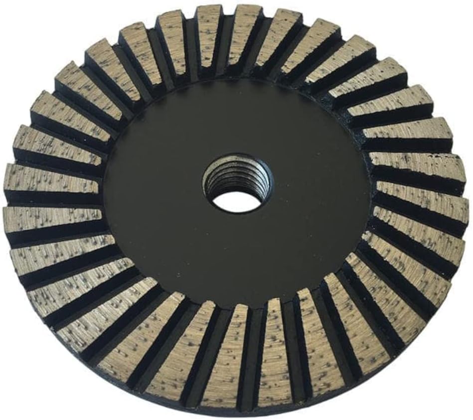 EDiamondTools 4" Grinding Wheels for Concrete, Granite, and Marble, 40/50 Grit, 5/8"-11 Threaded Arbor