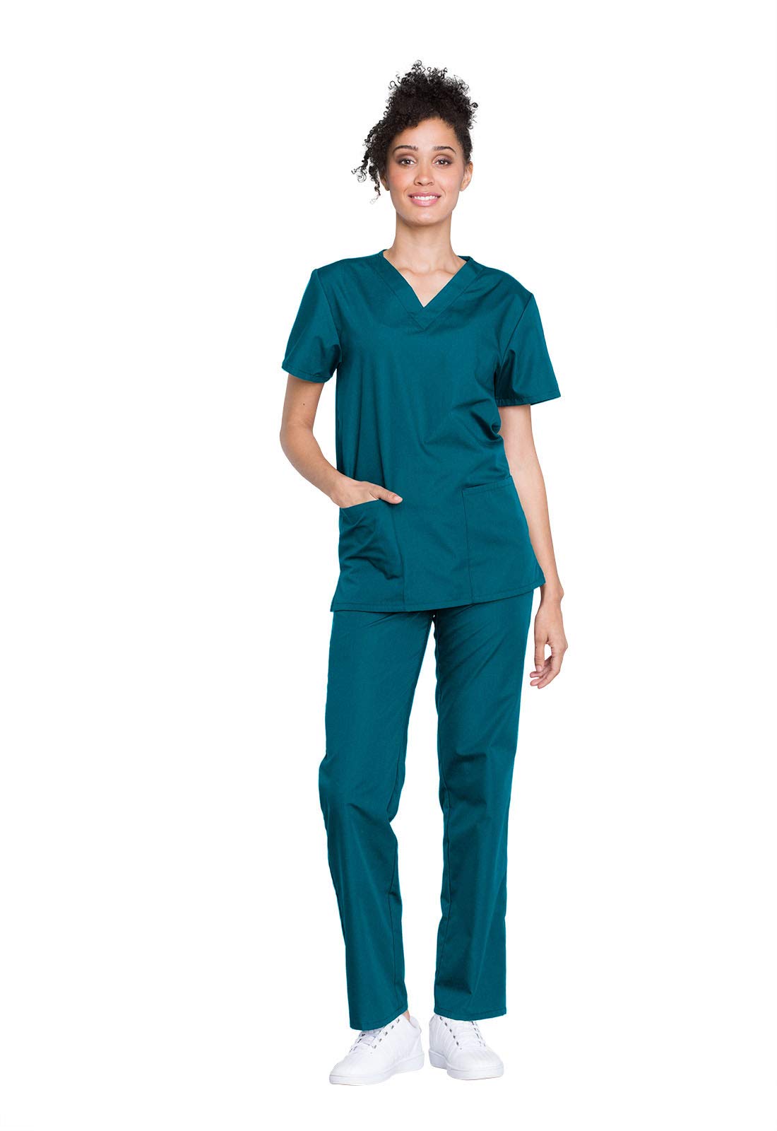 Cherokee Women's Unisex Scrub Top and Scrub Pant Set Medical Scrubs Set (pack of 2)