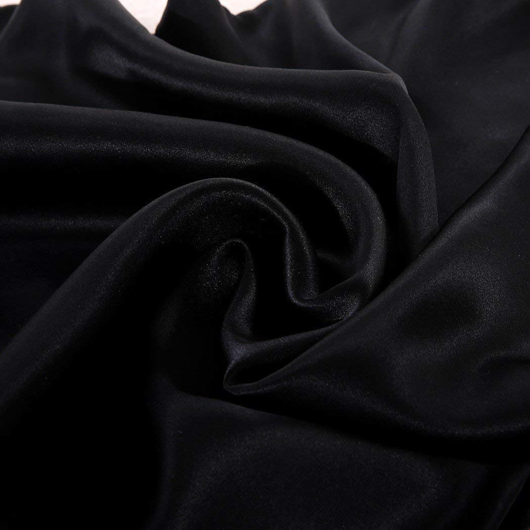 juwenin - Federa in seta per proteggere capelli e pelle del viso e prevenire le rughe, con cerniera nascosta, set da 2 pezzi, Poliestere Satin 100% poliestere Seta, Blu, Queen