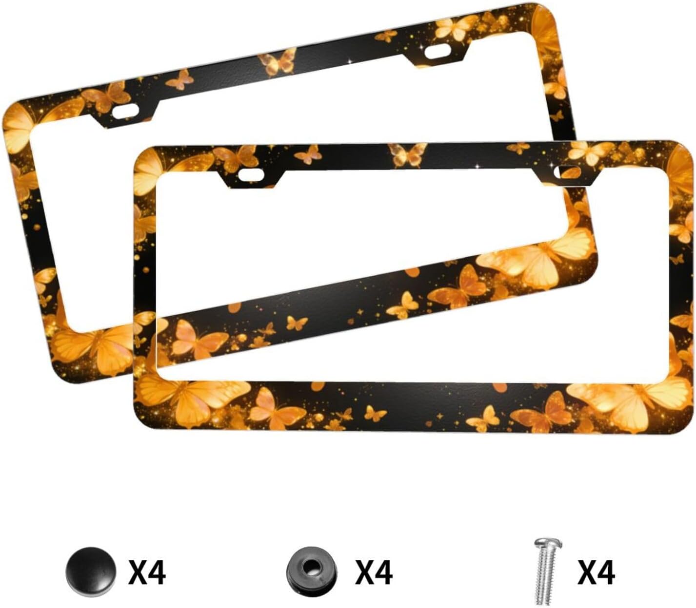 Butterflie License Plate Frame 2 Pack Aluminum License Plate Holder image 2