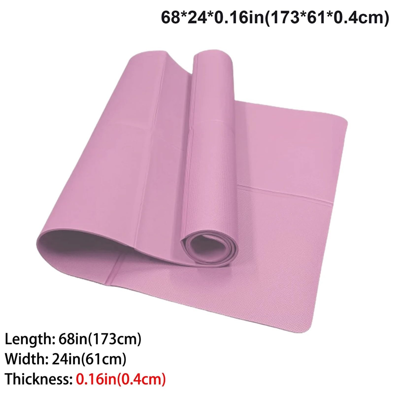 Tappetino da yoga pieghevole, ecologico, in EVA, pieghevole, da viaggio, fitness, 4 mm di spessore, per pilates e allenamenti a pavimento