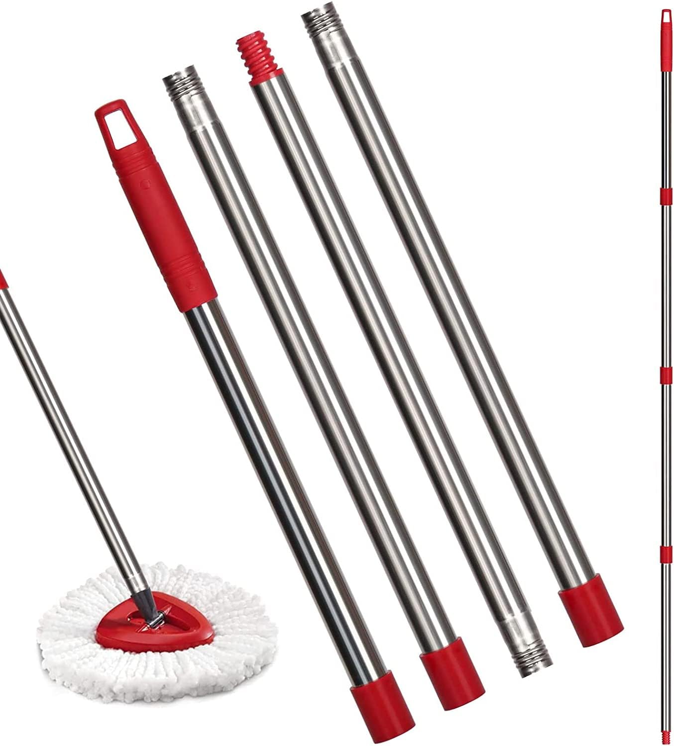 AIFEIMEI Spin Mop Replacement Handle CRTHL 4Section 15