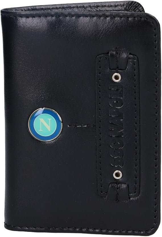 Mini Portafoglio uomo verticale SSC NAPOLI nero pelle portacarte credito  VA349 : Amazon.it: Valigeria