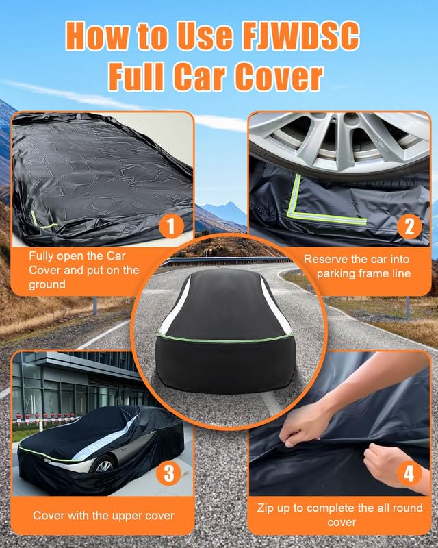 Image of Full Enclosed Car Cover Universal Fit for CRV,RAV4,Rogue,CX5 /CX30,Forester /Crosstrek,Lexus NX /UX,Tiguan,Escape,Tucson,Sportage,X1 /X2,GLA /GLB, XT4 /GT4,Audi Q3,Vibe /Aztek,Prius /Civic Hatchback