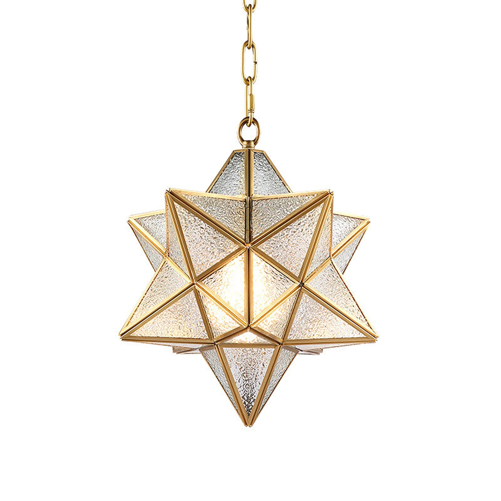 Lustre en verre étoile en laiton pour en finir avec les pièces sombres et tristes