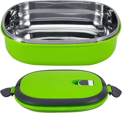 Miniatura 9 de LIZEALUCKY Lonchera térmica Bento con aislamiento térmico de acero inoxidable, contenedor de alimentos a prueba de fugas para adultos, caja de