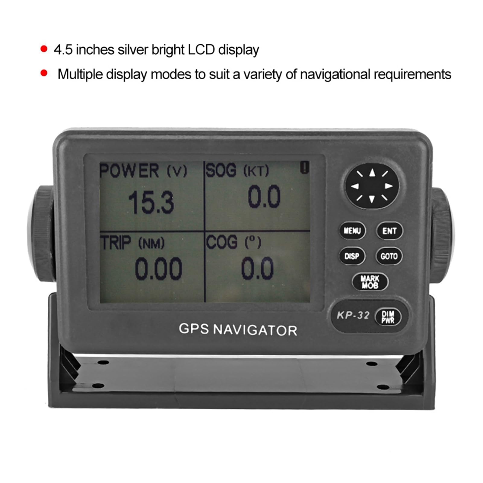 Navigatore Marino Gps/Sbas, Localizzatore di Navigazione LCD da 4,5 Pollici, Modalità di Visualizzazione Multiple, Può Memorizzare 2500 Waypoint, Progettato per Navi, Pescherecci e Yacht da Diporto