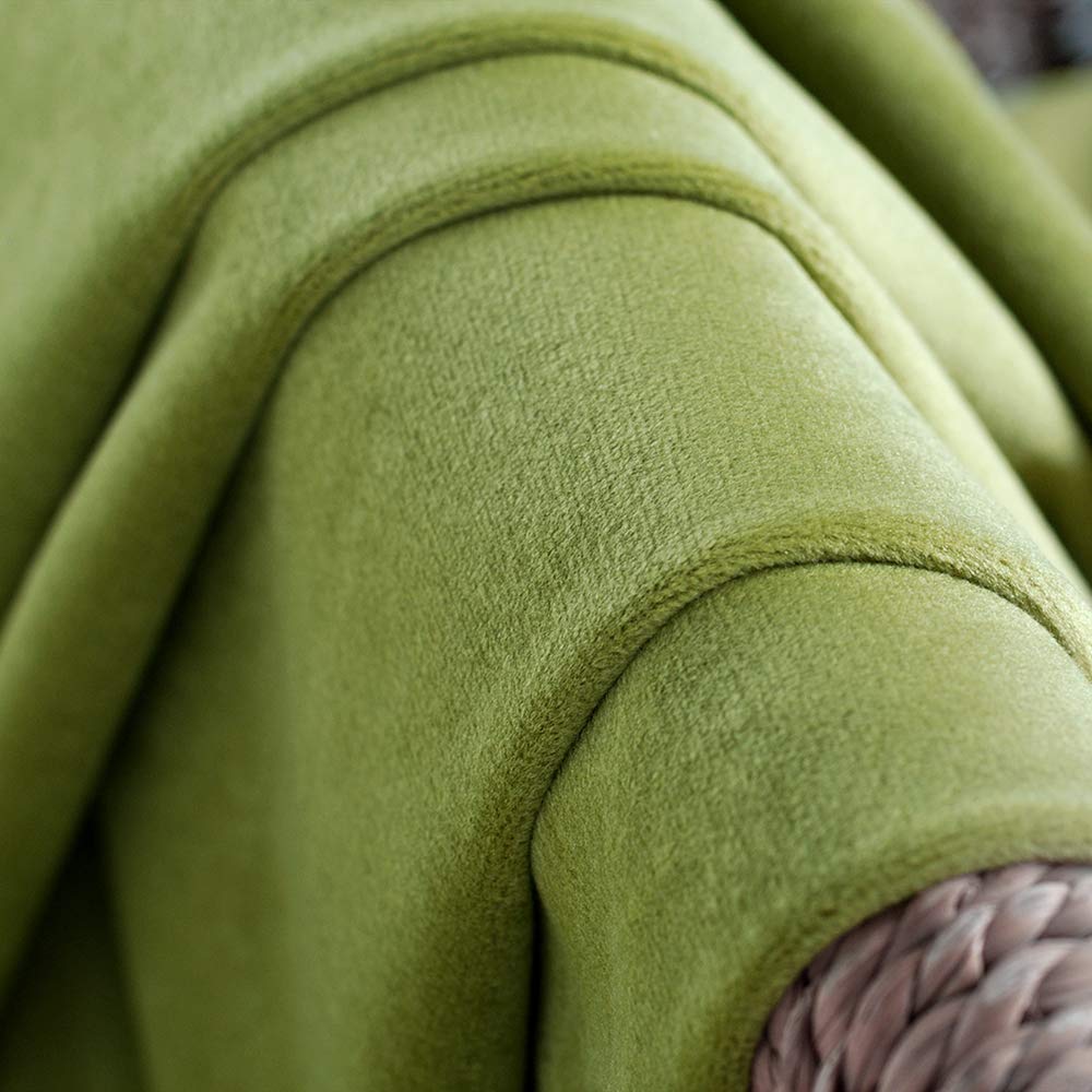 Singinglory Green Velvet Curtains 52 x 63 Inch - Image 4