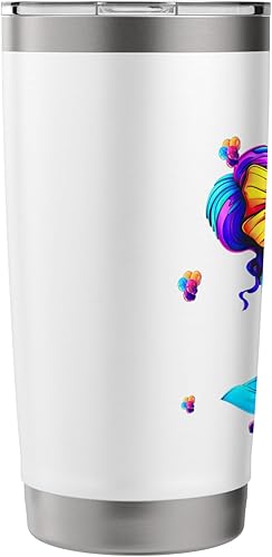 Miniatura 4 de Cute Streetwear synthwave 80s 90s retro anime girls clown Stainless Steel Insulated Tumbler