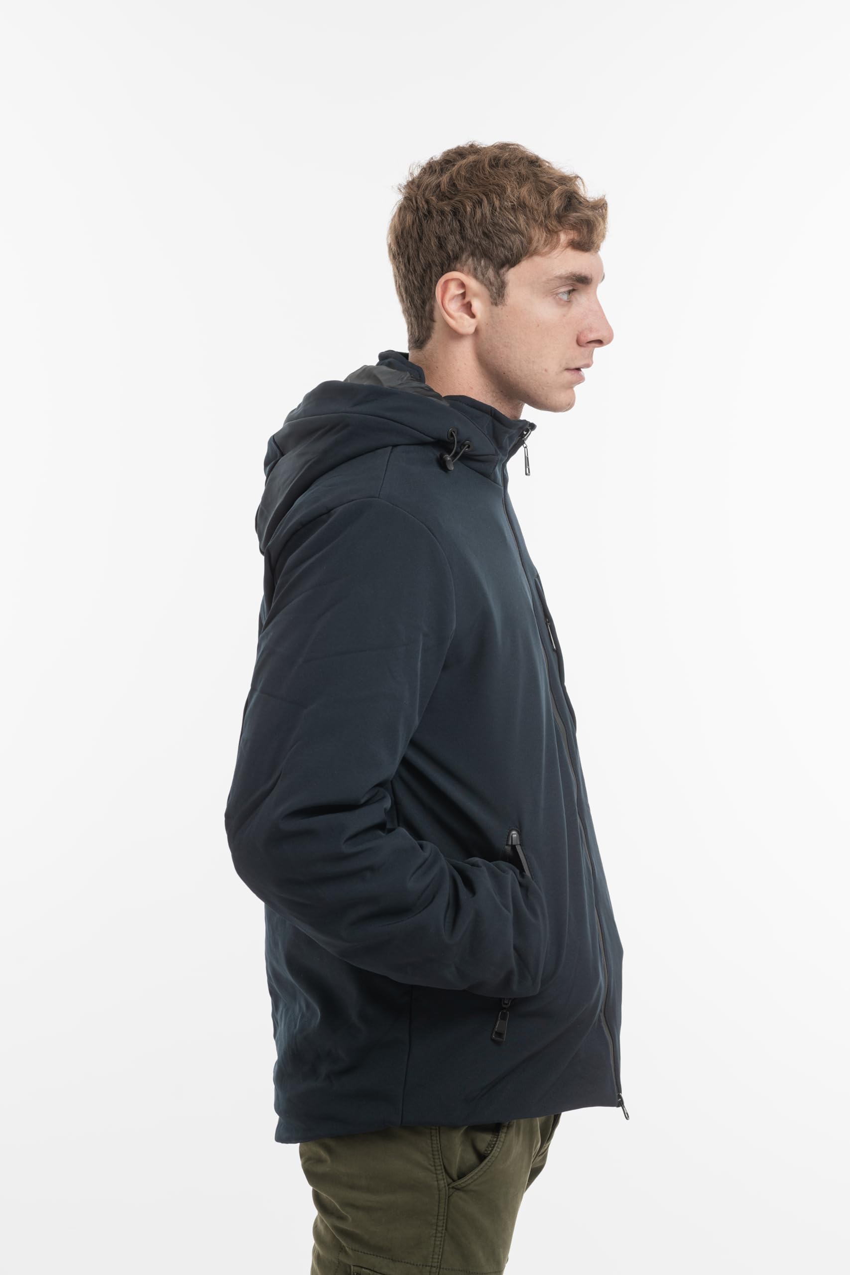 TONY BACKER Giacca Jacket Uomo Invernale Softshell Impermeabile Antivento con Cappuccio Giacca Calda Giubbotto Uomo Trekking Casual 3351