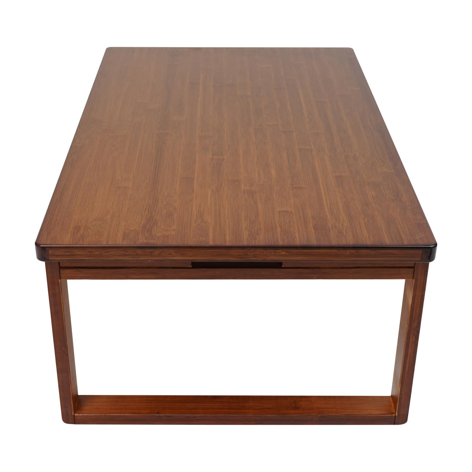 Tavolino da caffè pieghevole, in bambù, basso, per soggiorno, terrazze, studio, 80 x 50 x 31 cm