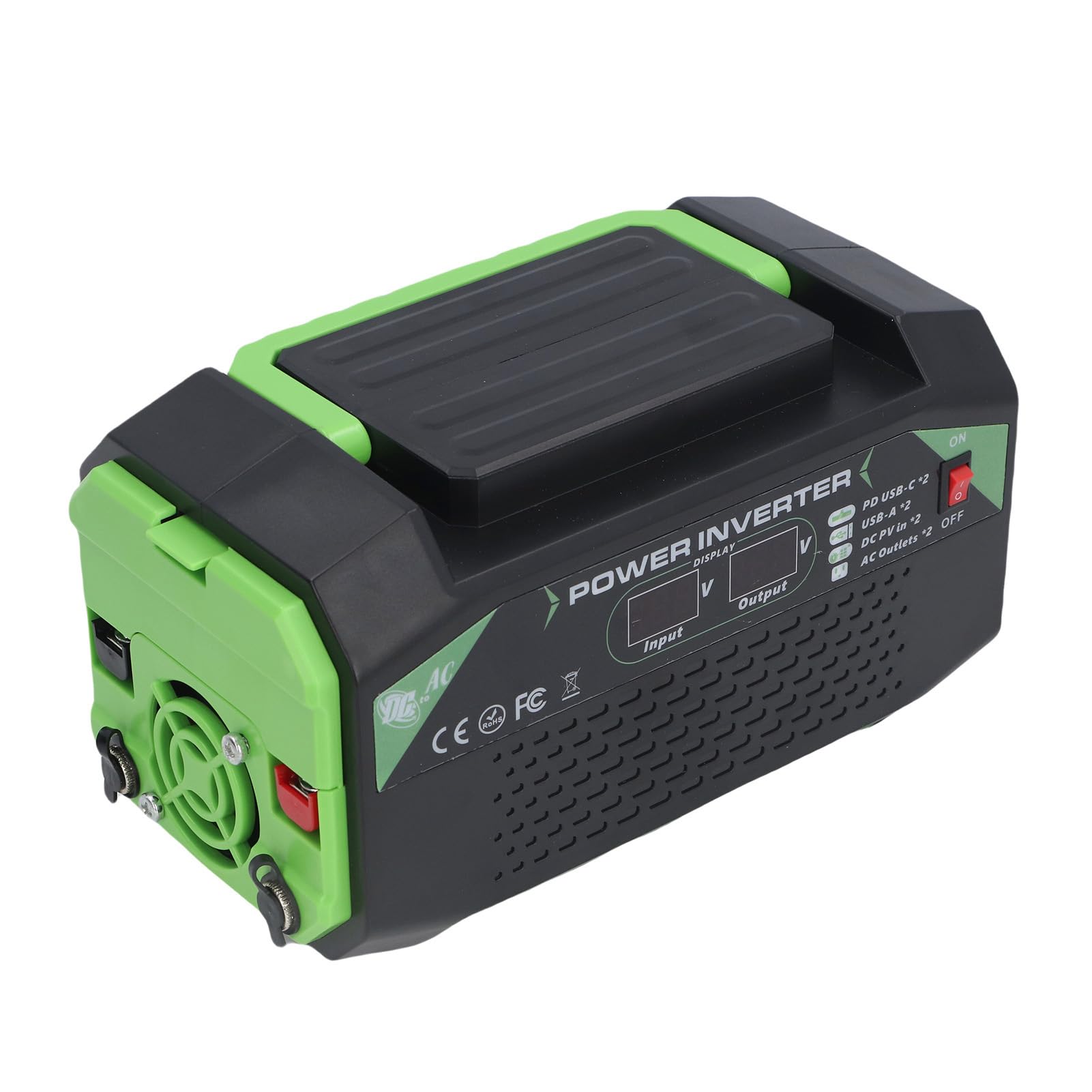 Dilwe Zmodyfikowany Falownik Sinusoidalny 300 W Przetwornica Samochodowa ABS 12 V do 220 V z Podwójnym Portem USB Podwójne Uniwersalne Gniazda Wyświetlacz LCD do Użytku W Podróży Kempingowej