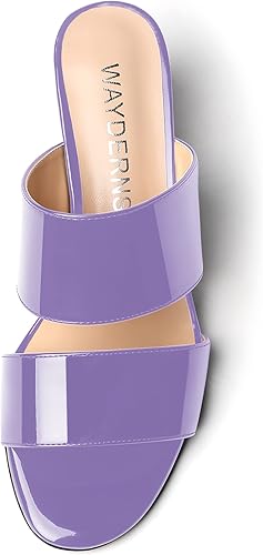 Miniatura 3 de WAYDERNS Sandalias de cuña de tacón bajo de dos piezas para mujer, con puntera abierta, de 2 pulgadas