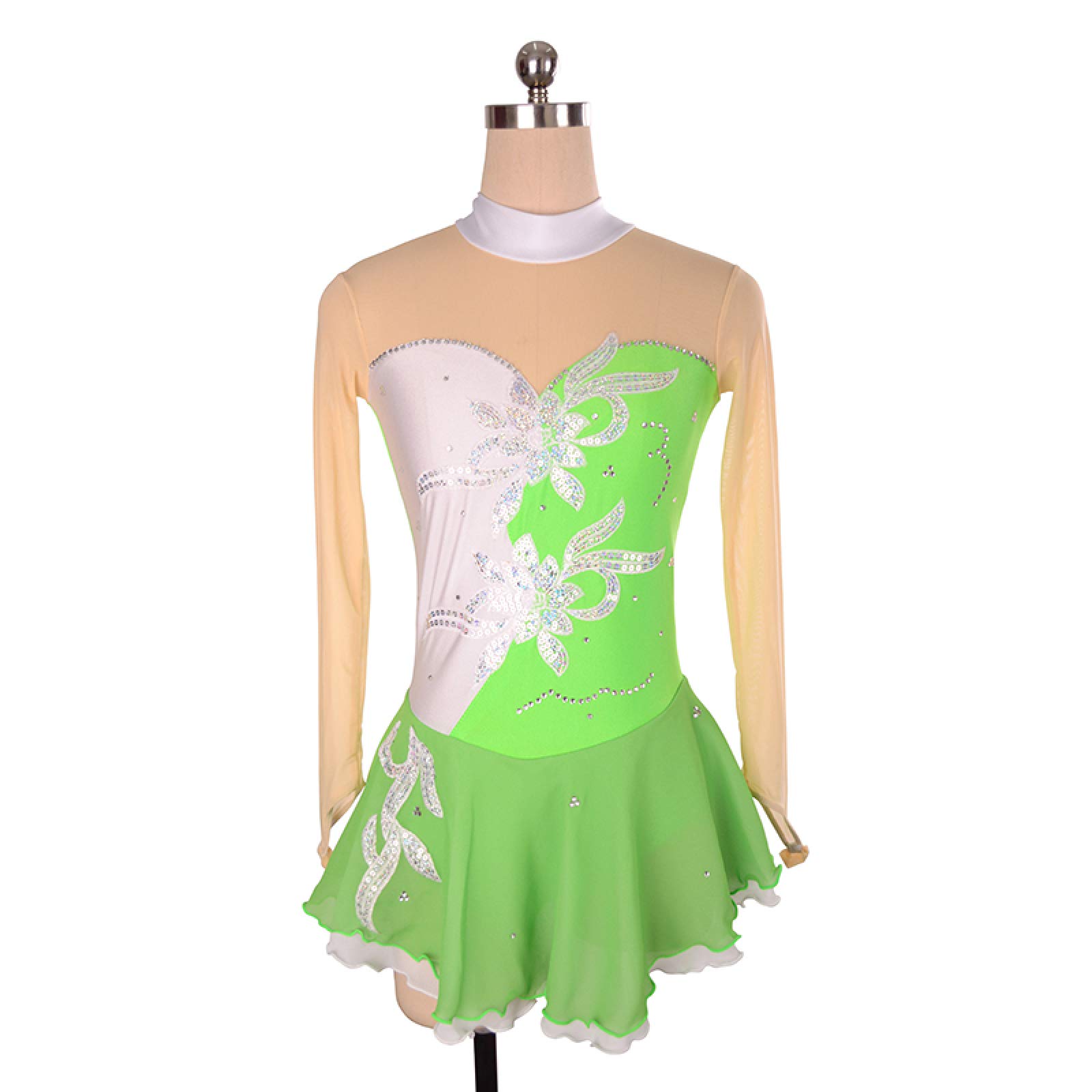 Eiskunstlauf Kleid Angepasst Wettbewerb Ice Skating Rock Für Mädchen Frauen Kinder Gymnastik Leistung,A-L