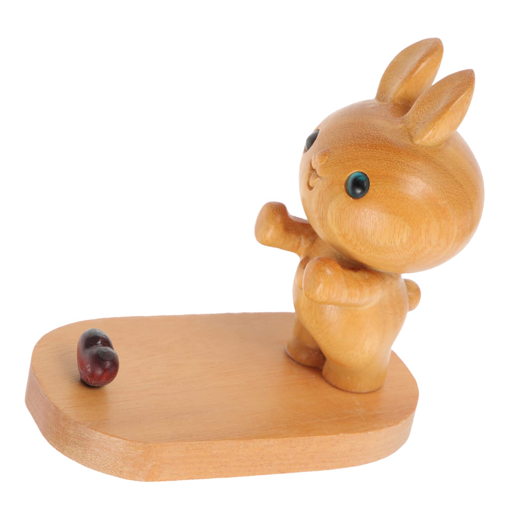 OSALADI 2pièces Support De Téléphone Bois Forme De Lapin Support De Bureau Pratique pour Smartphone Accessoire Décoratif Adorable pour Regarder des Films Et Passer des Appels Vidéo