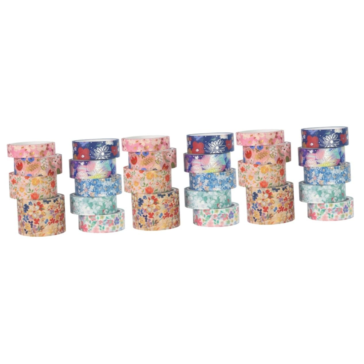 HOMSFOU 3 Sätze Blumendesign Washi Tape Dekoratives Klebeband Für Diy Bastelprojekte Scrapbooking Und Geschenkverpackungen Leicht Abziehbar Und Vielseitig Einsetzbar 9 Rollen * 3