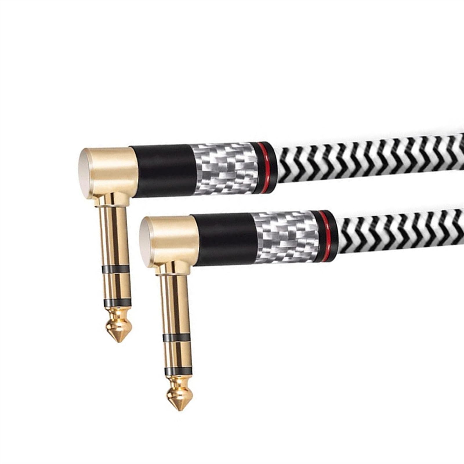 Cable de interconexión de audio Cable de audio for guitarra chapado en oro ángulo recto a 6,5 mm(300cm)