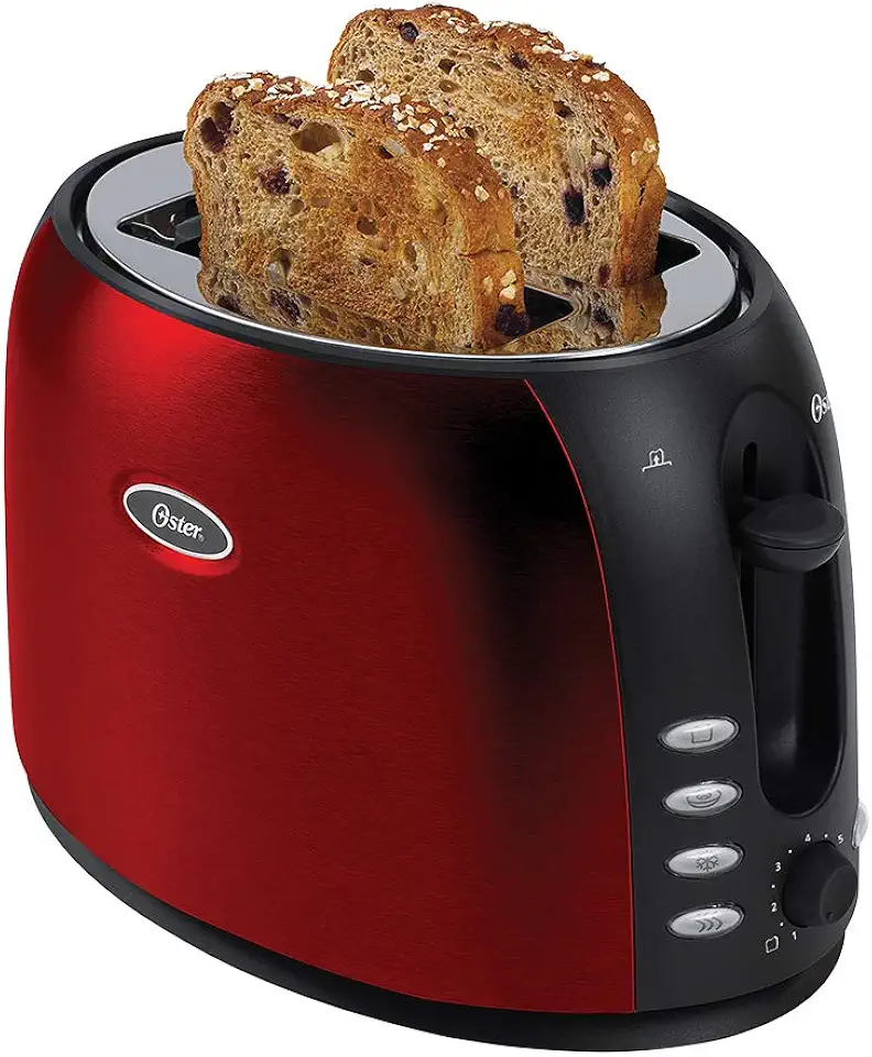 Oster Torradeira Aço Inox, 220V, Vermelho,800W, TSSTTJC5BBKR