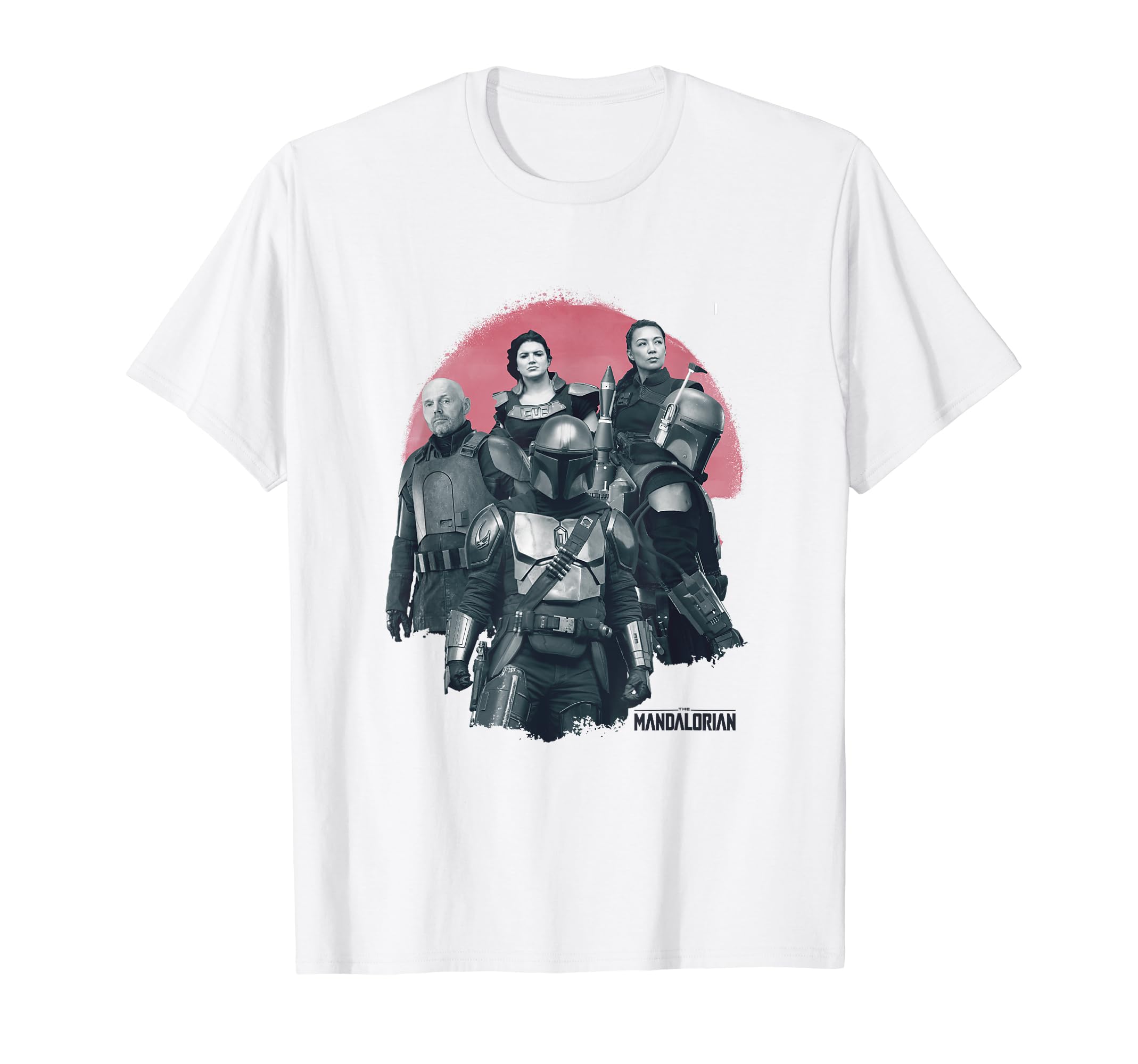 Star Wars: The Mandalorian Group Shot Red Sun R15 T-Shirt, Black