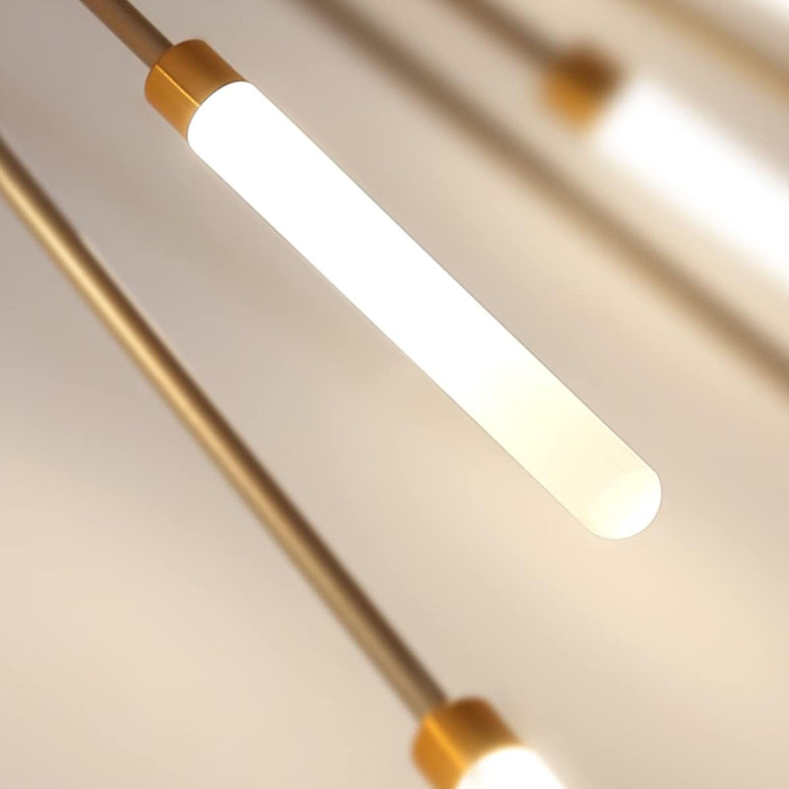 Lampa sufitowa wpuszczana w płomień, lampa wisząca do jadalni, nowoczesna ściemnialna lampa sufitowa led, do sypialni, salonu,Gold (b),105 * 9 cm
