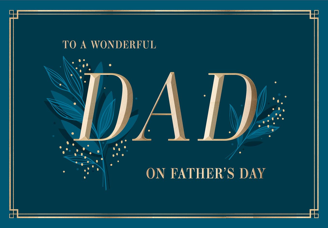 Father's Day Card, Wonderful Dad - 9 x 6 inches - Piccadilly Greetings