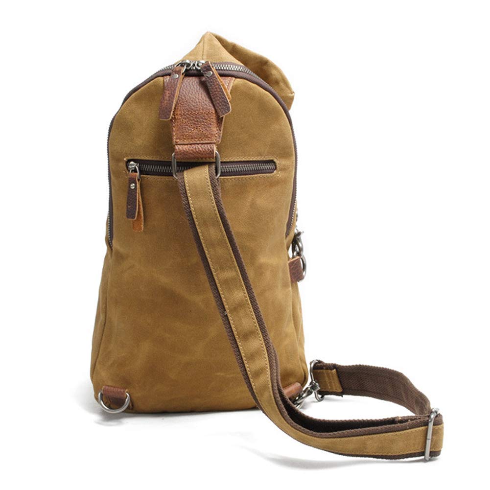 Mochila impermeable de lona encerada para hombre y mujer, color 04 #, tamaño size