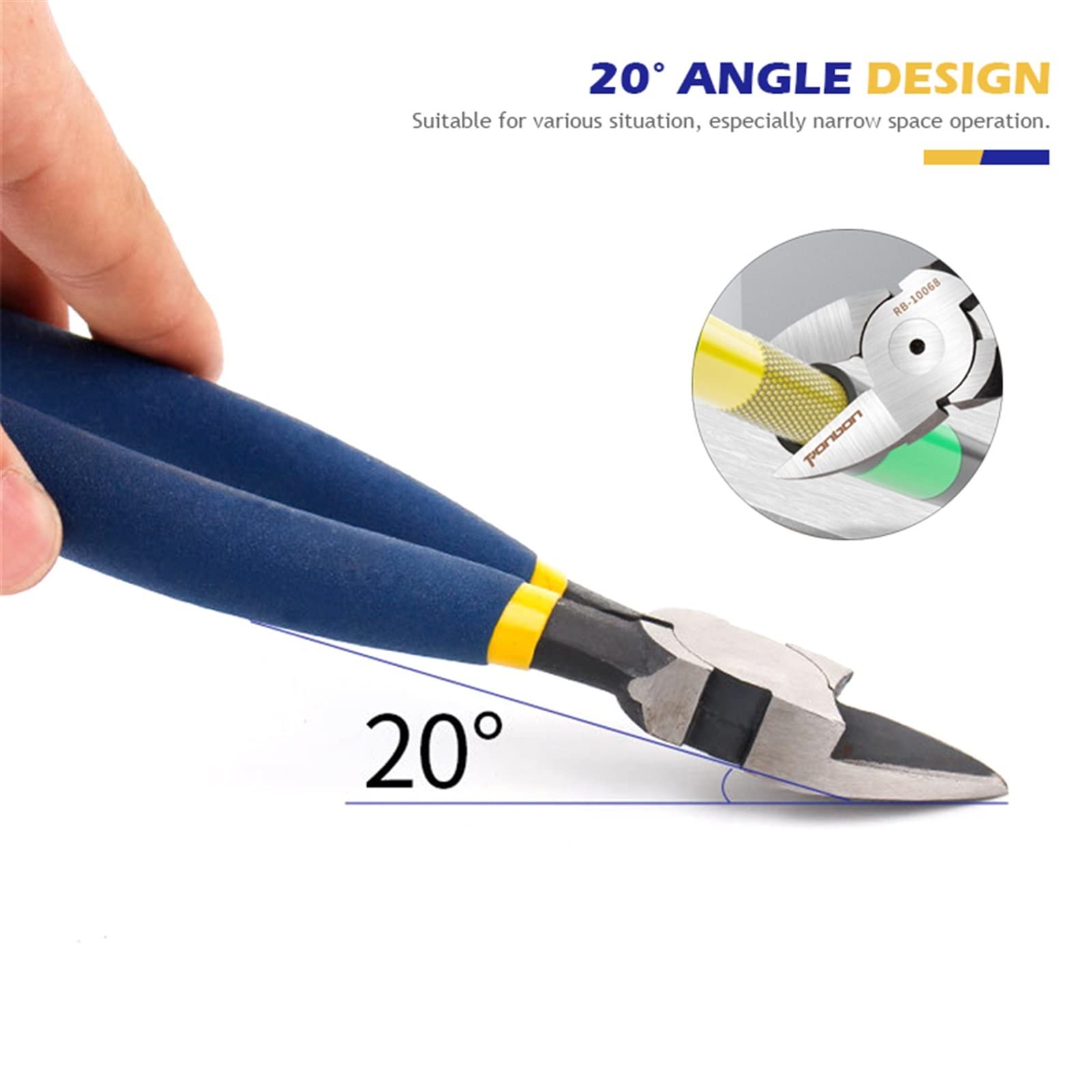 JINGYAN Alicates universales Diagonal Cutting Pliers Wire Stripping Tool Side Cutter Cable Burrs Nipper Electricians DIY Repair Hand Tools(5 Inch)