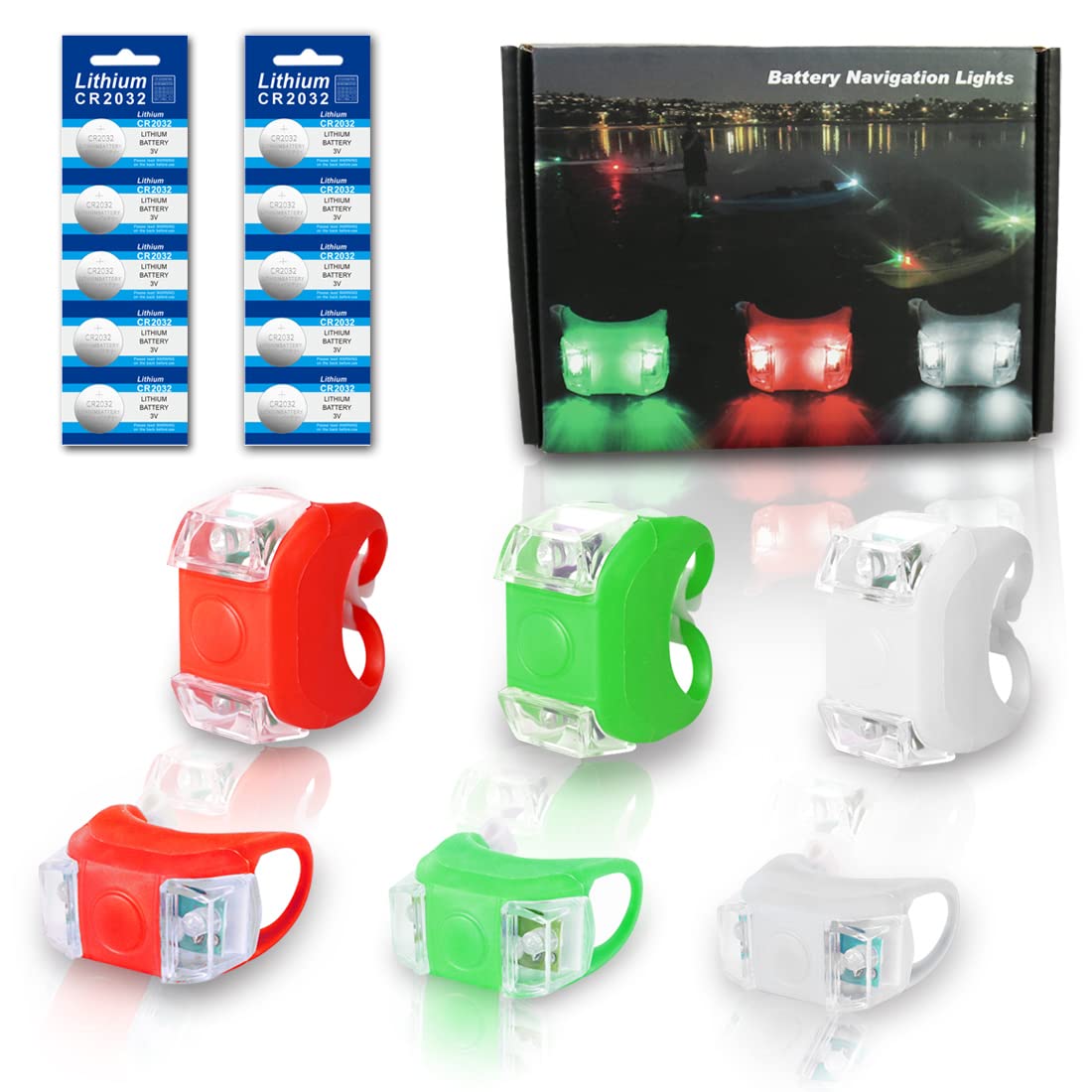 Buy Botepon Marine Boat Bow Lights, Red and Green Led Navigation Lights