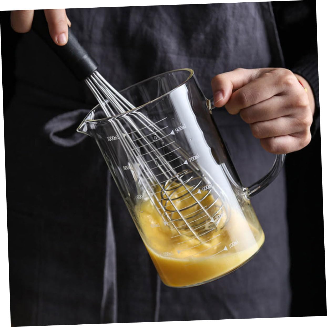 COLLBATH Lot De 3 Tasses À Mesurer De Capacité En Verre Gradué Tasses À Café Et Jus Design À Large Ouverture Pour Hôtel Et Restaurant