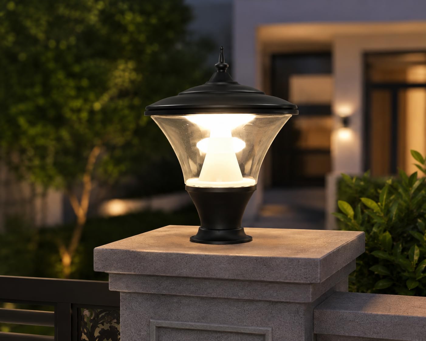 50W LED Gate Light Outdoor Waterproof Pillar Lamp | High Brightness Main Gate Light for Villa, Garden, Boundary Wall & Landscape Lighting | IP65 Dustproof Exterior Post Top Lantern | Warm White-image-11