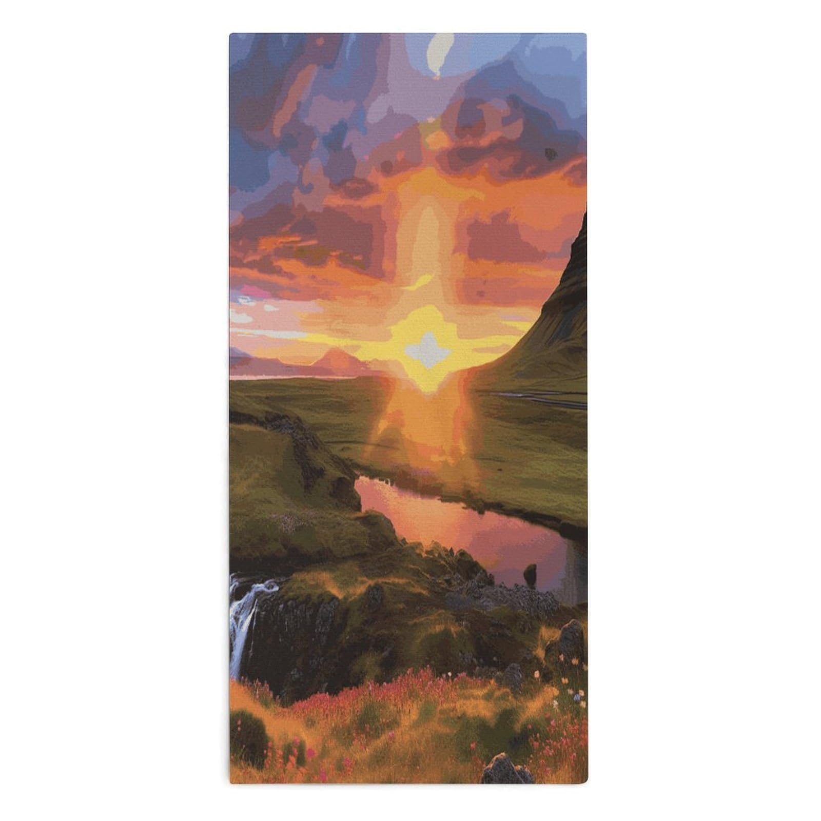 Btcowzrv Style Iceland Sunset Bath Towel Beach Towels Shower Towel