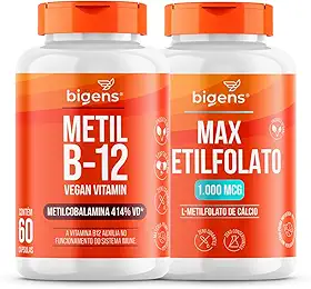 Kit Max Metilfolato 1000 e Metil b12, 120 caps, Biogens