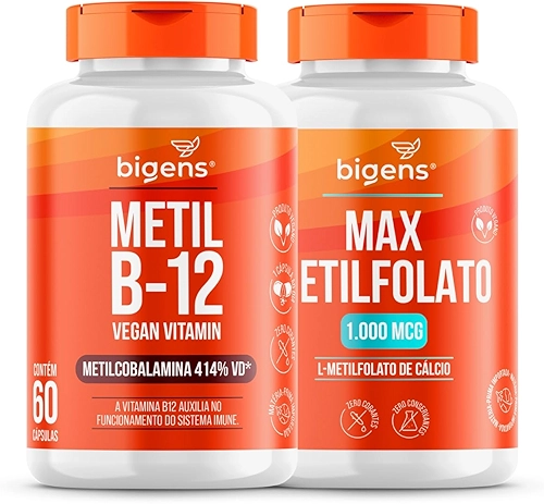 Kit Max Metilfolato 1000 e Metil b12, 120 caps, Biogens