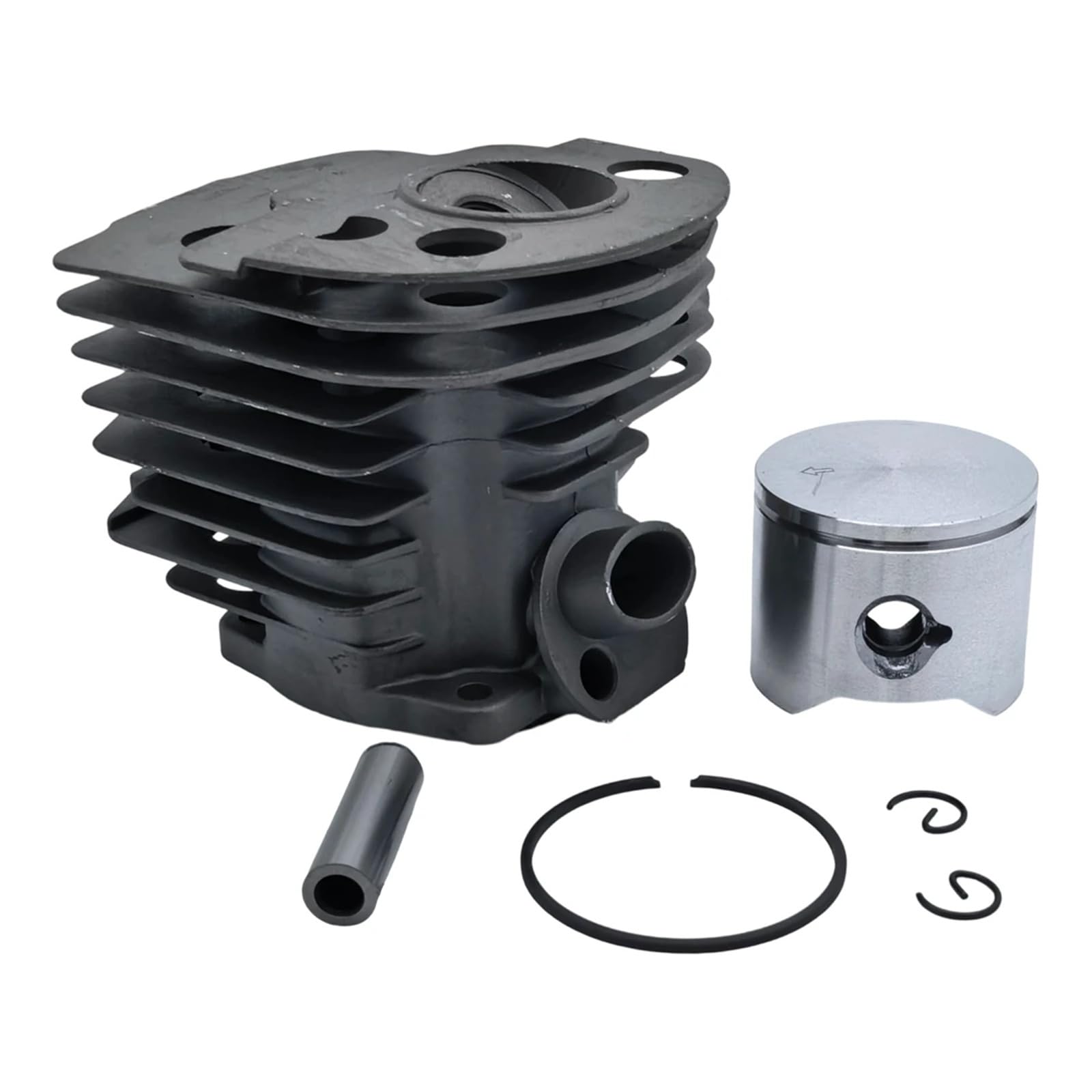 Compatible con HUSQVARNA 50 51 55, repuestos for motor de motosierra de gasolina 503168301 501766605, kit de motor de perno de soporte de silenciador de pistón de cilindro de 45 mm