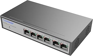 6 Port Gigabit PoE Switch | Managed Switch | Easy APP Managed | Plug & Play | 4 PoE+ Ports @65W | Support QoS，VLAN