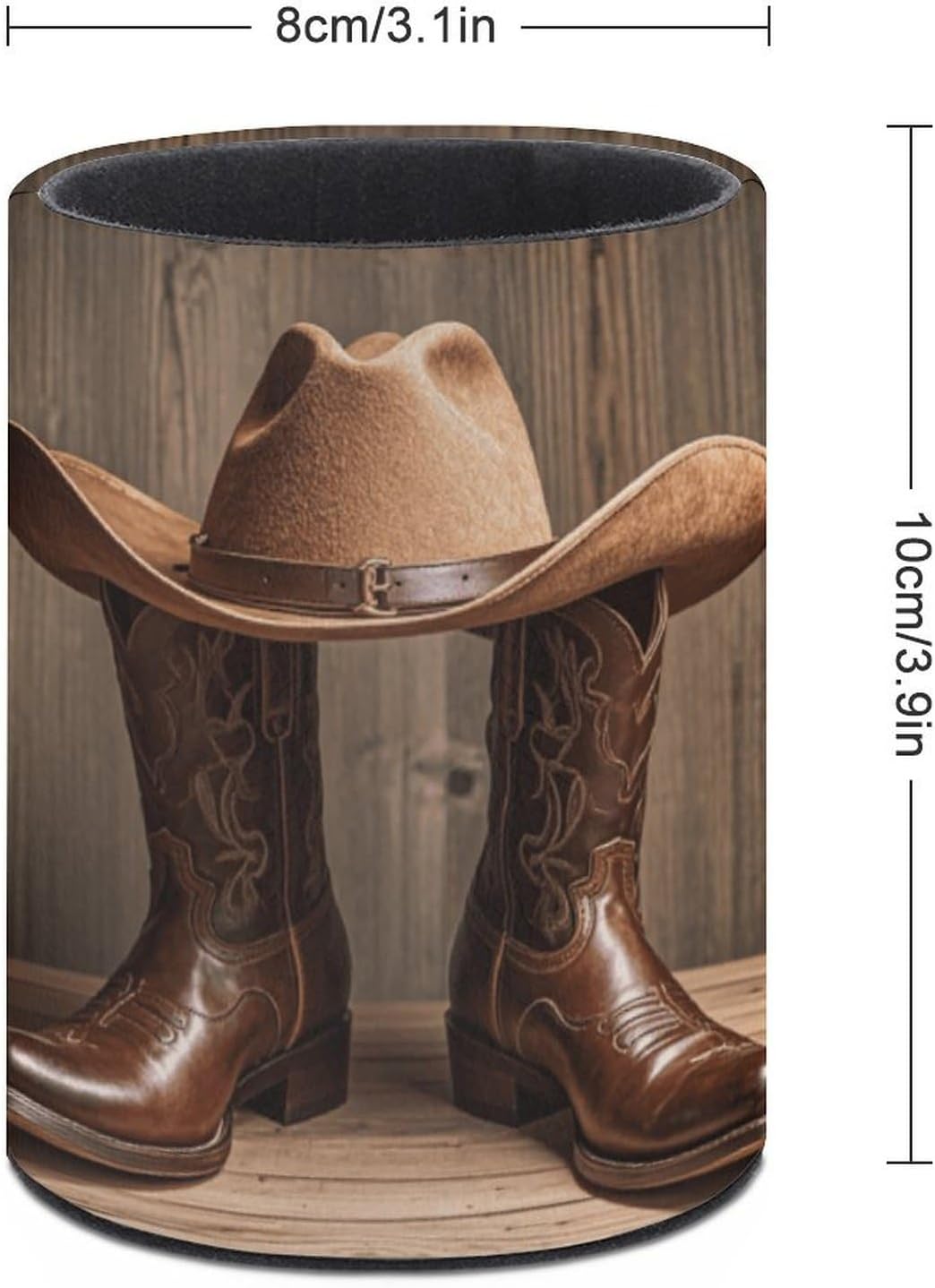 Cowboy Hat And Boots Pen Holder Desk Organizer for Office Workspace image 2