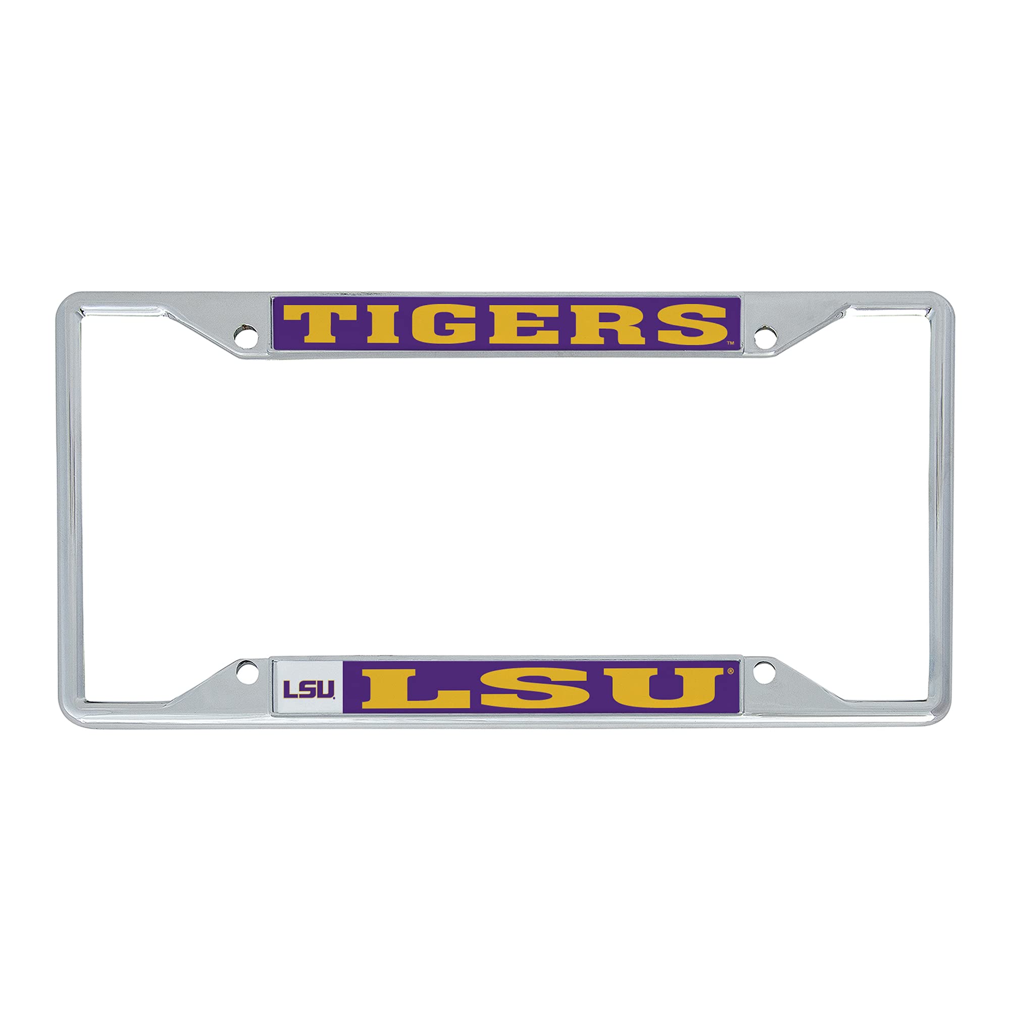 Desert Cactus Louisiana State University License Plate Frame LSU Tigers Geaux Car Tag Holder for Front or Back of Car Officially Licensed Metal (Mascot)