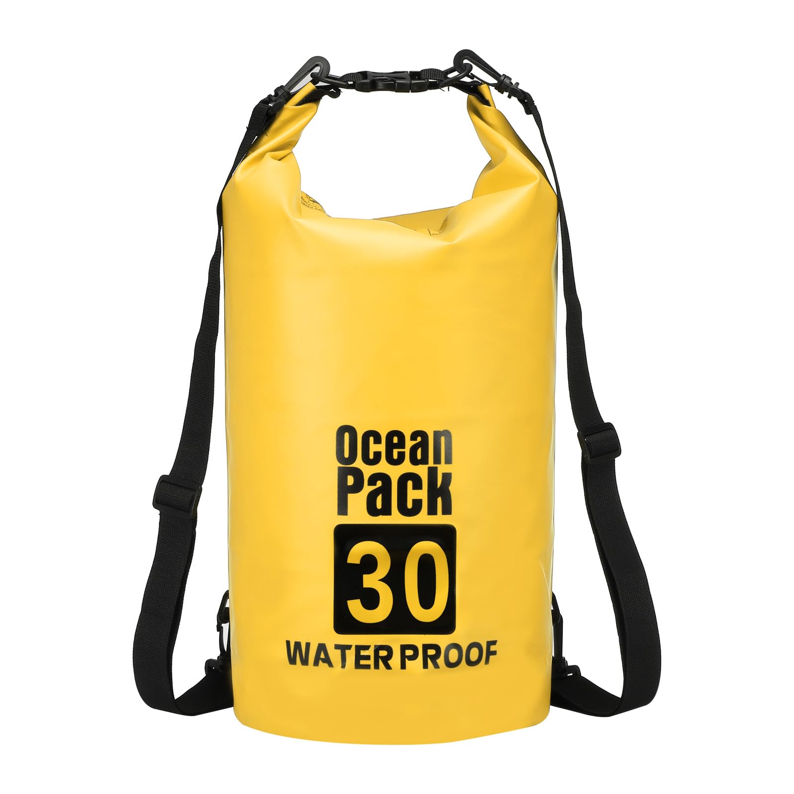 YELARXI Waterproof Dry Bag, 30L Fit for Women Men Water Proof Bags Lightweight Dry Storage Floating Backpack with Whistle for Travel Backpacking Boating Kayaking Camping (Yellow)