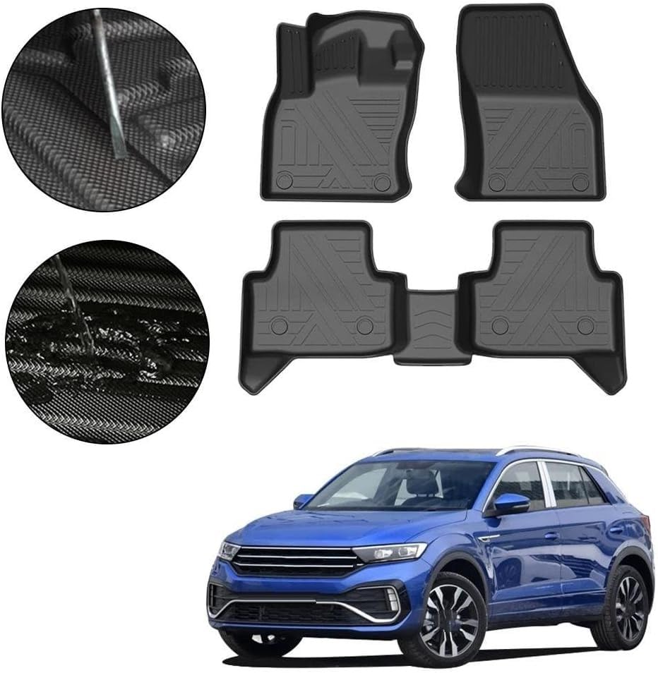 Tapis de sol auto antiderapant et impermeable pour VW T-roc