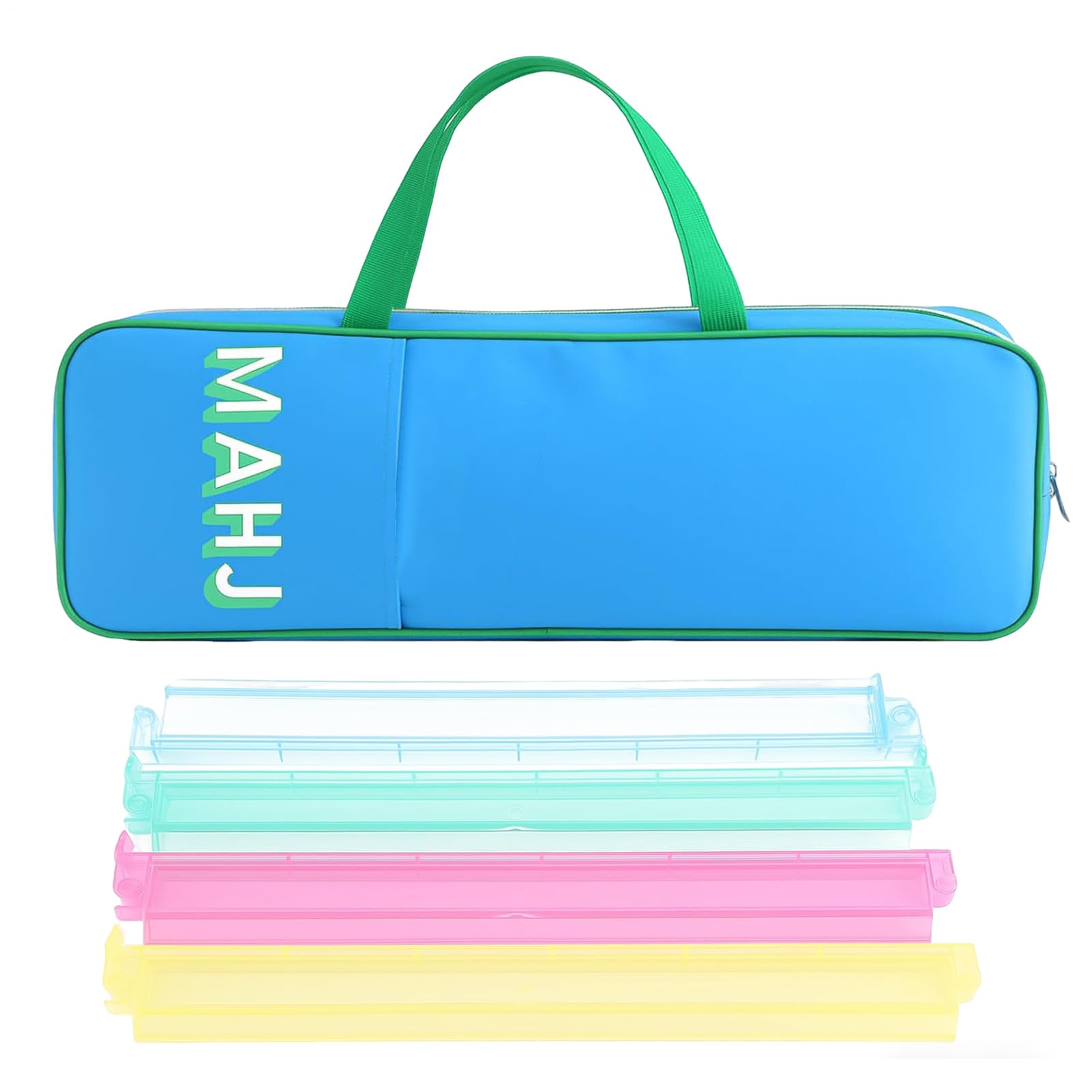 Sac De Rangement Mahjong 3 Pièces – Sacoche De Transport Avec Pochette Transparente, Noir
