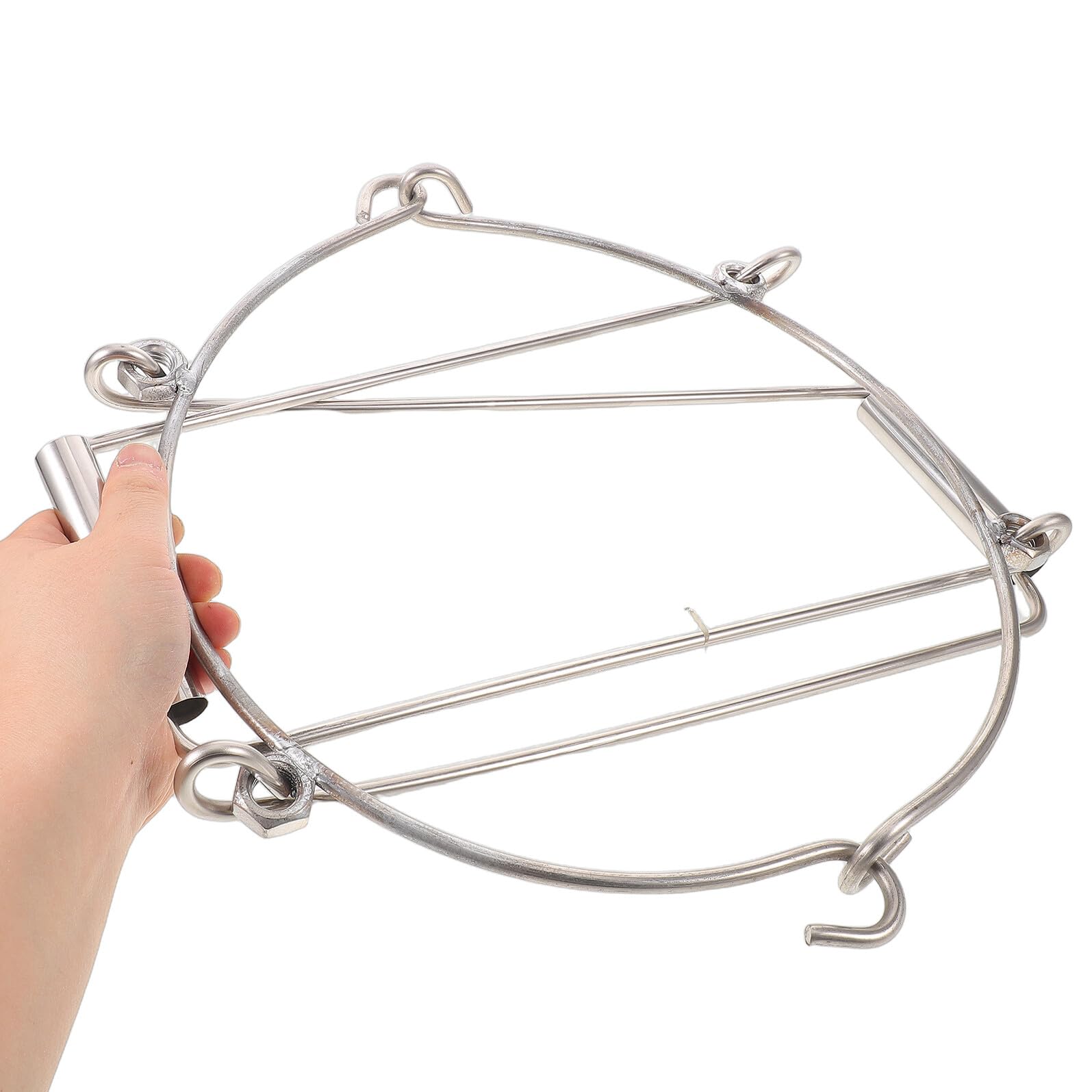 Toyvian Herramienta para Levantar Macetas y Tarros de Cerámica de Acero Inoxidable 6 Mm, Soporte Resistente para Jarras de Vino de 15 Kg, Elevador para Jardín y Uso Doméstico, Adecuado