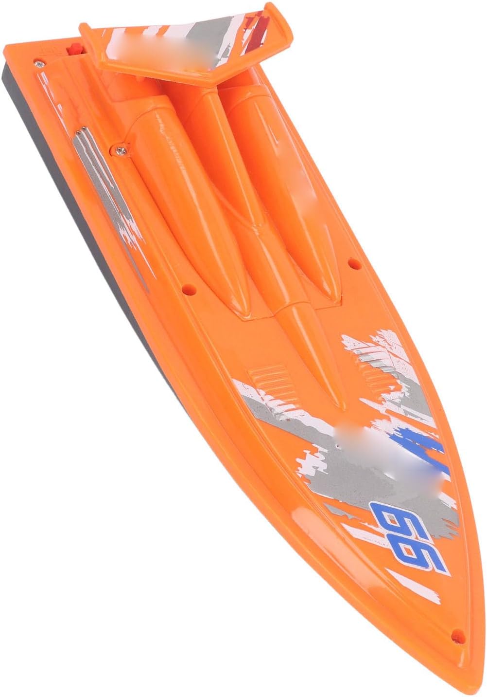 High Speed Racing Boat Powerful Waterproof Motor Educational Electric Boat with Battery for Kids Pool (Orange)