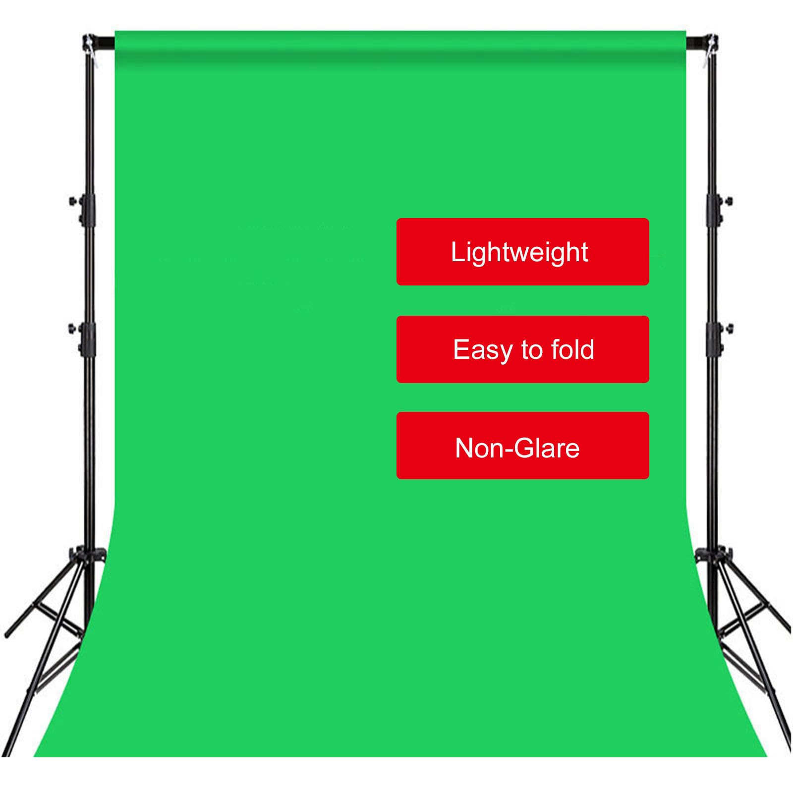 Sfondo verde per fotografia, grande sfondo per fotografia, tenda pieghevole in puro colore, ad alta densità, senza cuciture, per studio fotografico video (3 x 5 m, bianco)