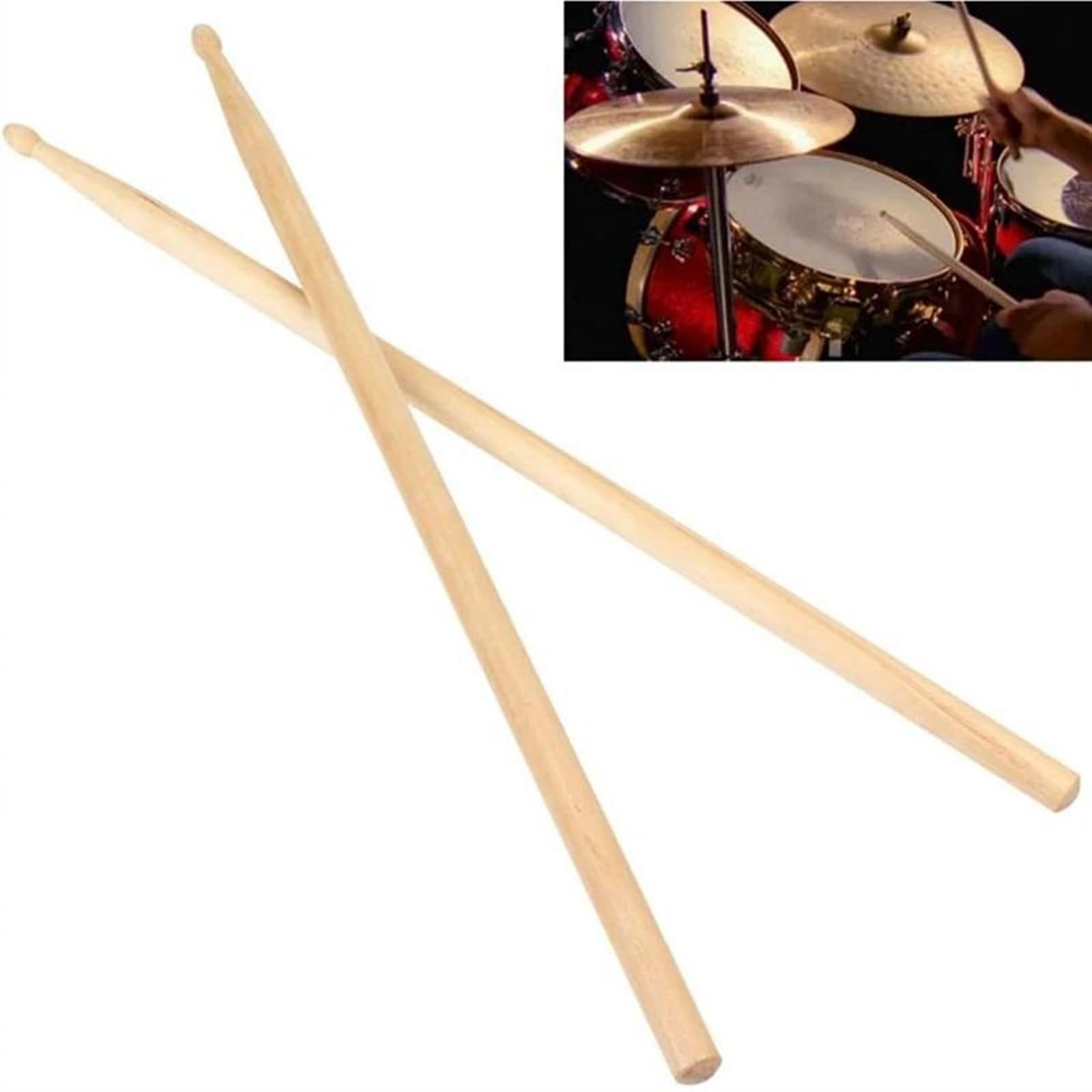 12 Pares De Baquetas 5A, Baquetas Con Punta De Madera Para Adultos Y Principiantes, Accesorios Para Juego De Batería Juego de Baquetas
