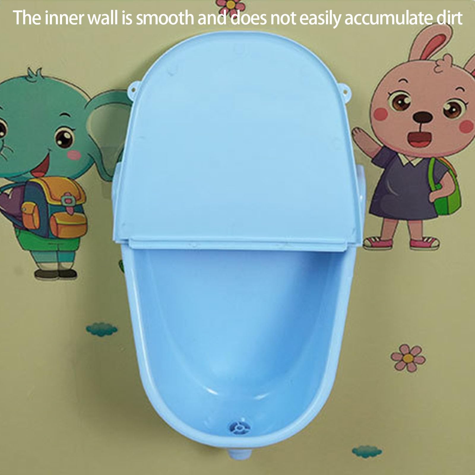 Orinal antideslizante para niños con protector de pulverización extraíble, fácil de instalar, para baño, camping, uso comercial, ideal para la higiene de los niños
